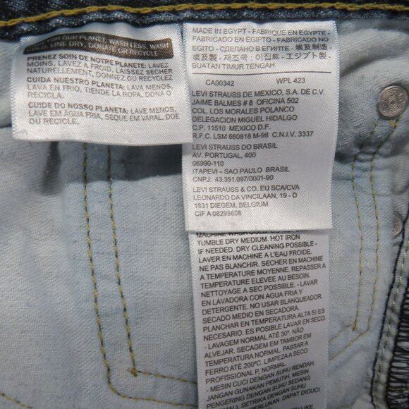 Levis 505 Jeans Mens Size 34 x 34 Medium Wash  Blue Denim Straight Leg - Picture 8 of 9